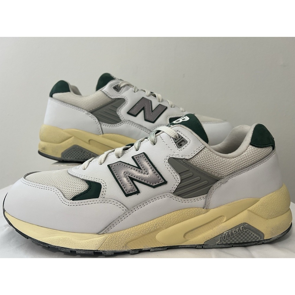 New Balance 580 White Nightwatch Green MT580RCA Mens Sneakers Shoes‎ Size 13D